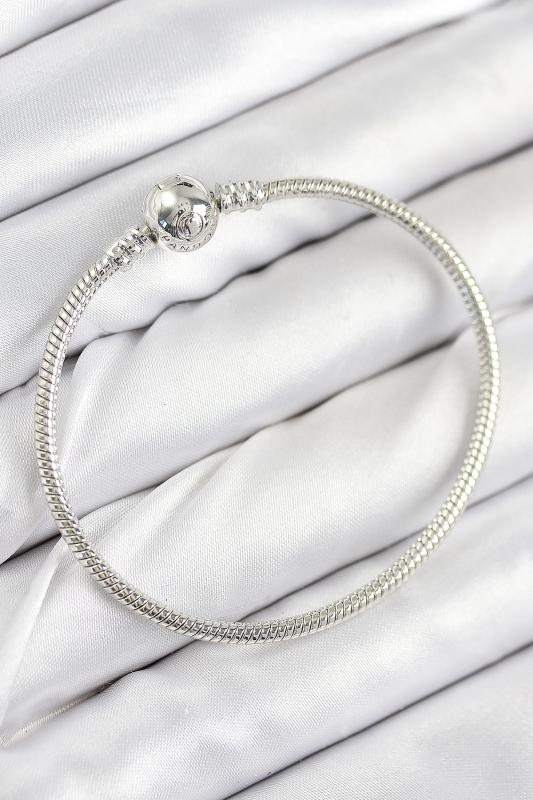 Pirinç Charm Topcuk Model Gümüş Renk Kadın Bileklik