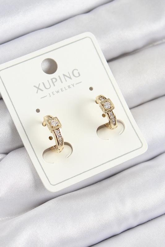 Xuping Zirkon Taşlı Kemer Model Gold Renk Kadın Küpe
