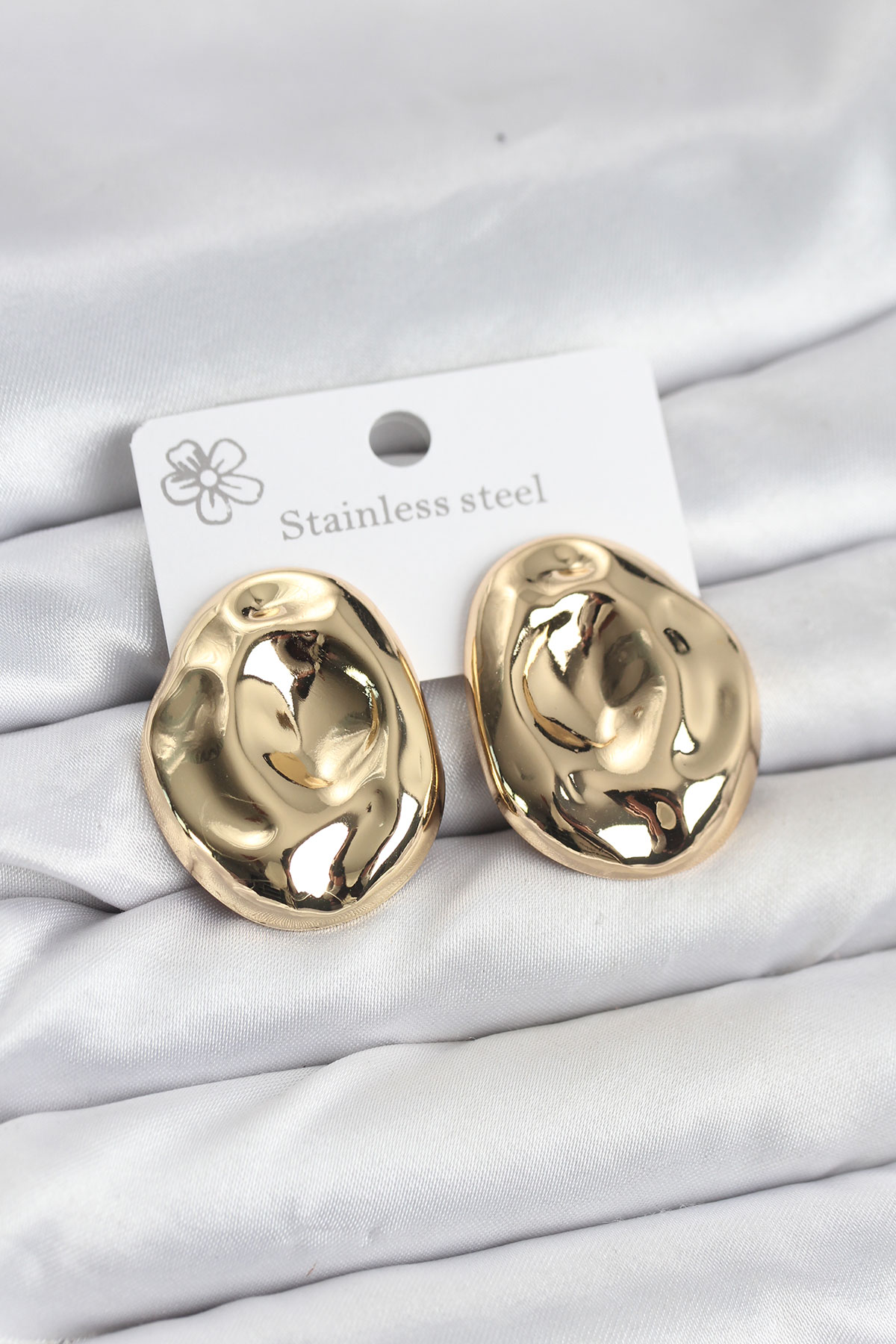 316L Çelik Gold Renk Vintage Model Kadın Küpe
