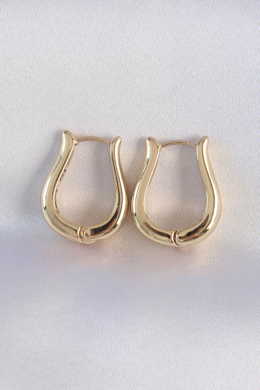 Pirinç Gold Renk İçi Boş Gül Küpe