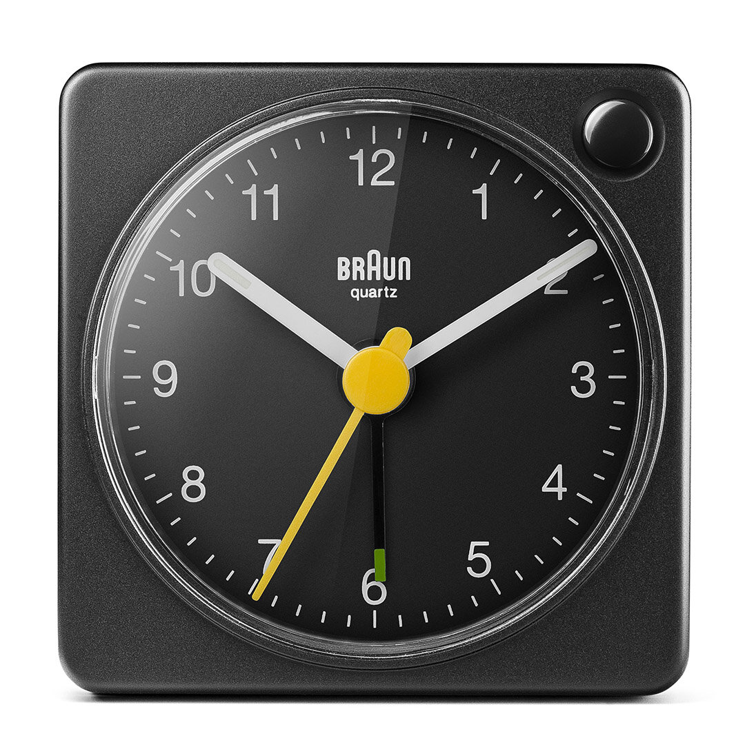 BRAUN BC02XB SİYAH KLASİK SEYAHAT ANALOG ALARMLI MASA SAATİ