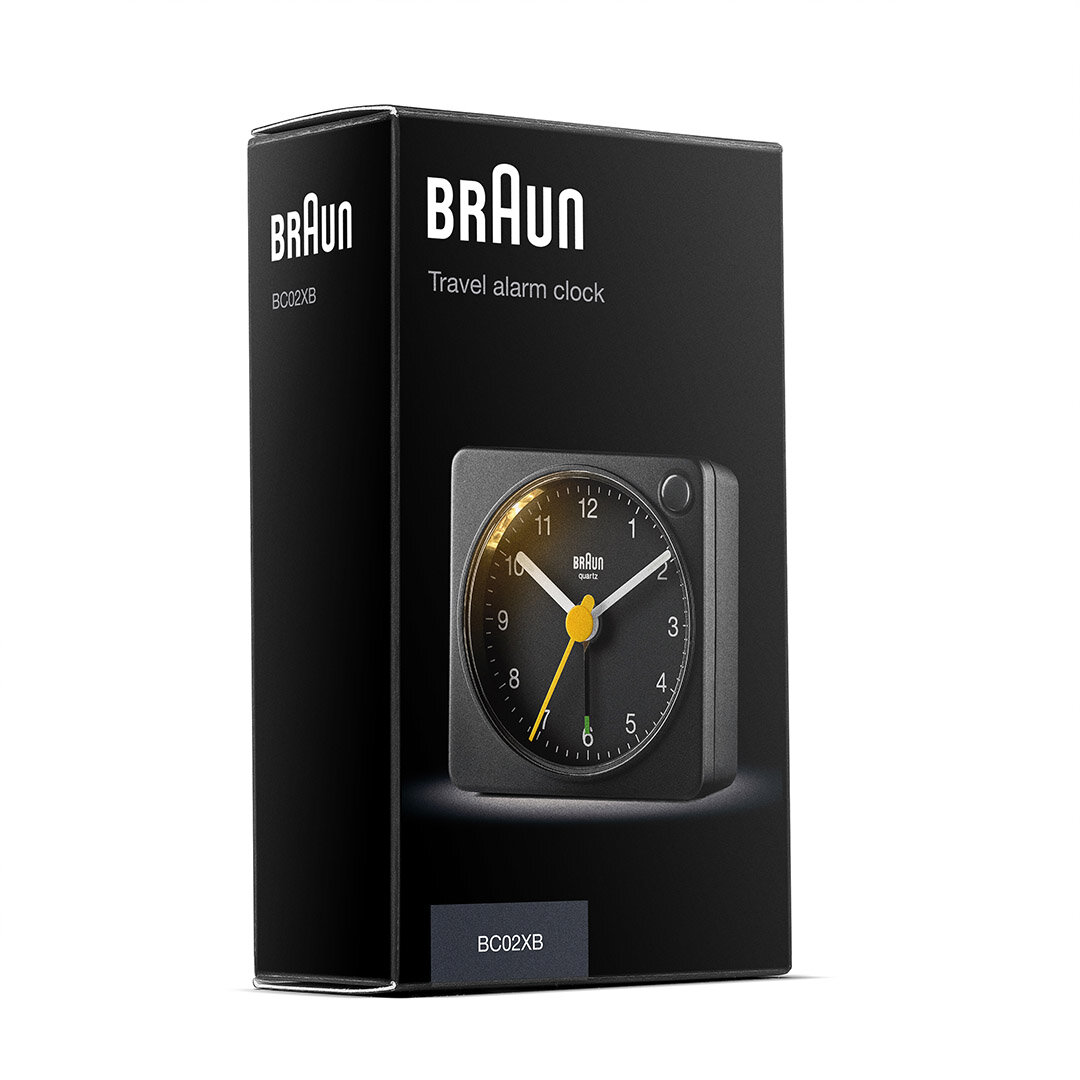 BRAUN BC02XB SİYAH KLASİK SEYAHAT ANALOG ALARMLI MASA SAATİ