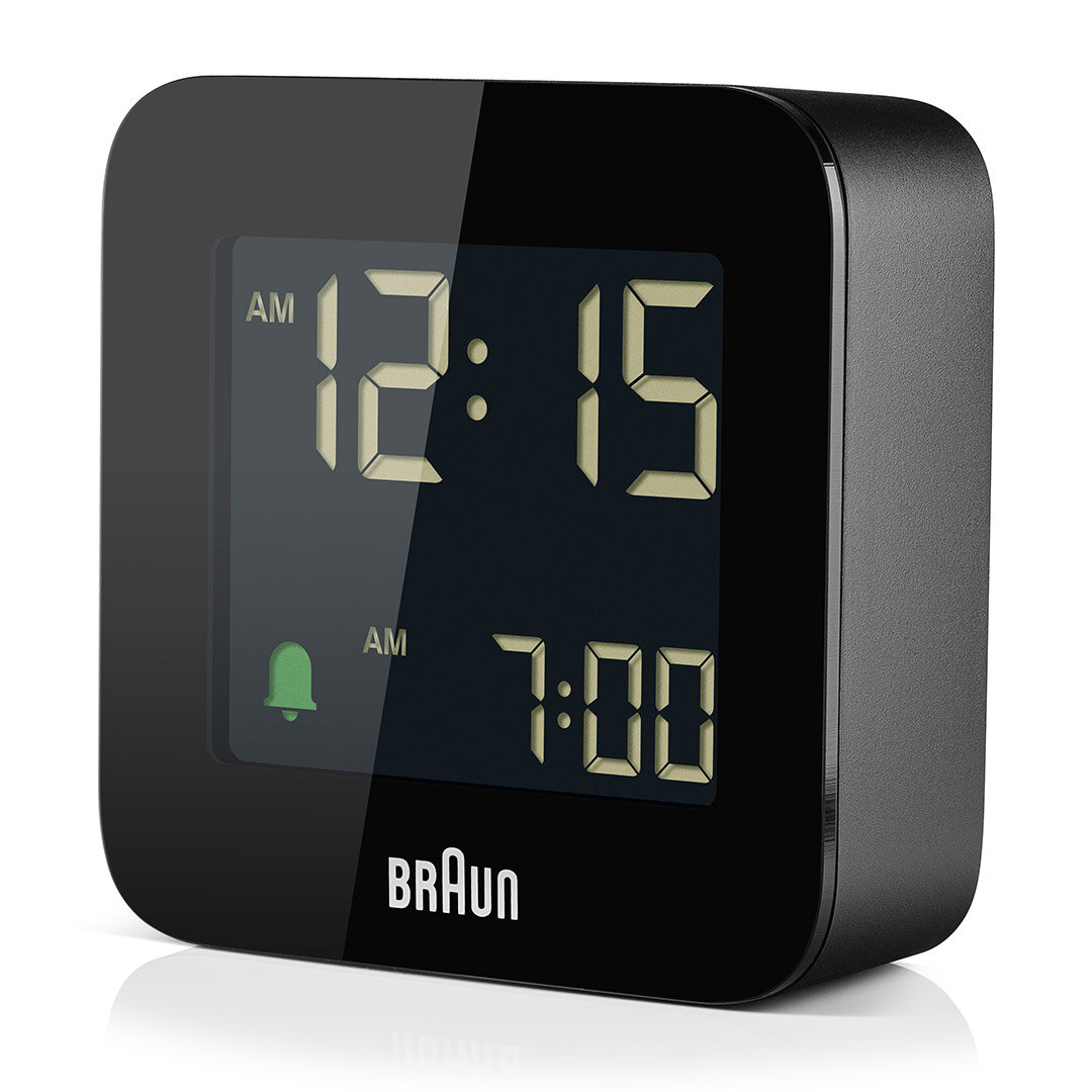 BRAUN BC08B SİYAH KLASİK SEYAHAT DİJİTAL ALARMLI MASA SAATi
