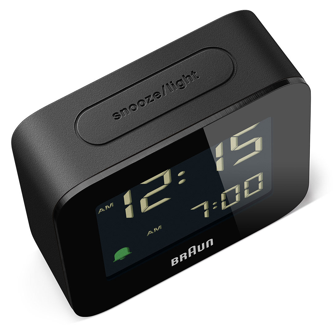 BRAUN BC08B SİYAH KLASİK SEYAHAT DİJİTAL ALARMLI MASA SAATi