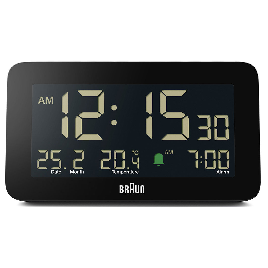 BRAUN BC10B SİYAH DİJİTAL ALARMLI MASA SAATİ
