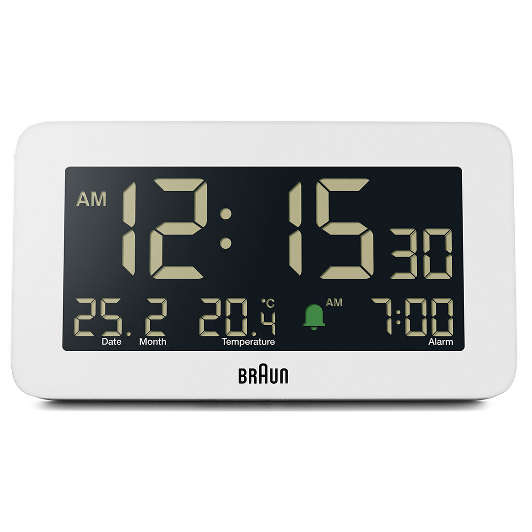 BRAUN BC10W BEYAZ DİJİTAL ALARMLI MASA SAATİ