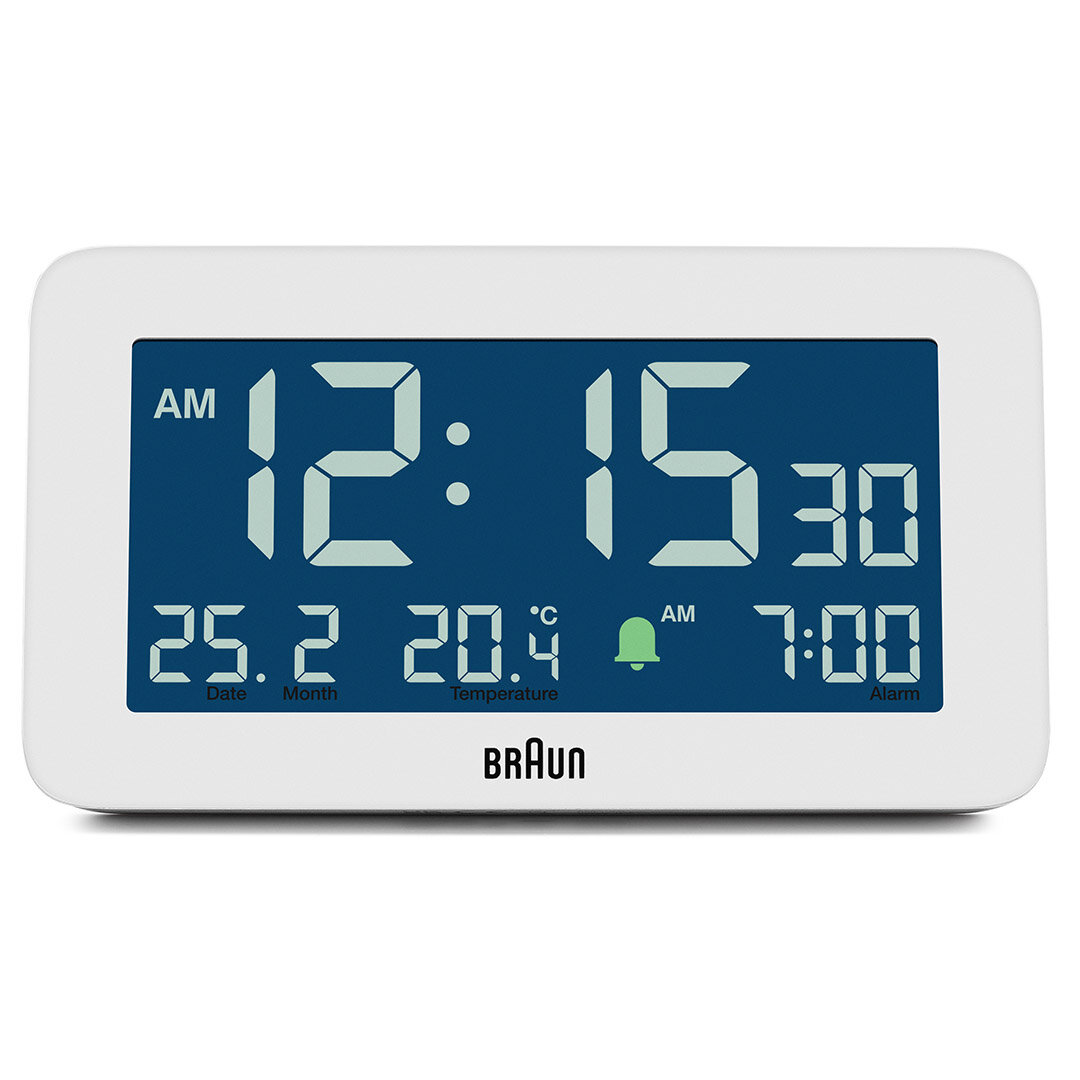 BRAUN BC10W BEYAZ DİJİTAL ALARMLI MASA SAATİ