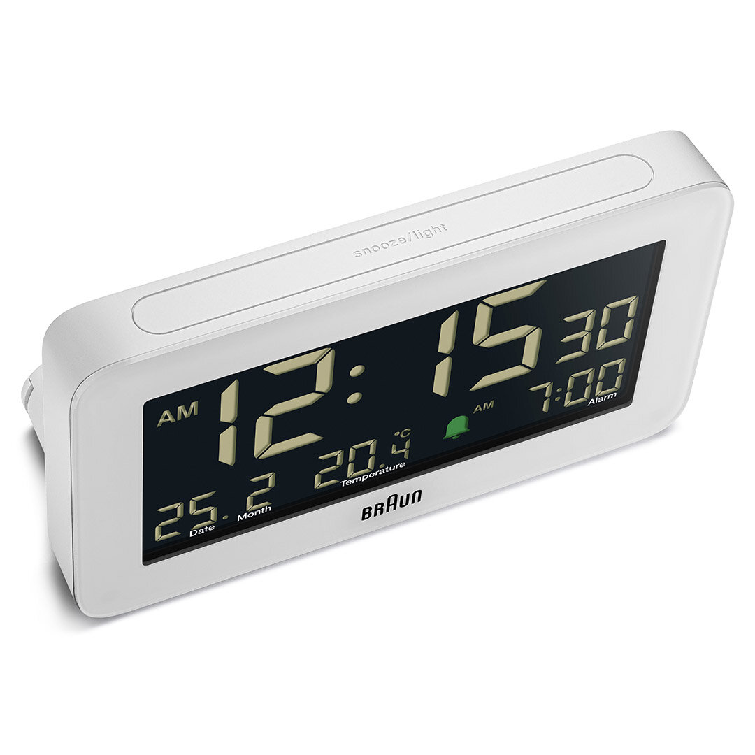 BRAUN BC10W BEYAZ DİJİTAL ALARMLI MASA SAATİ