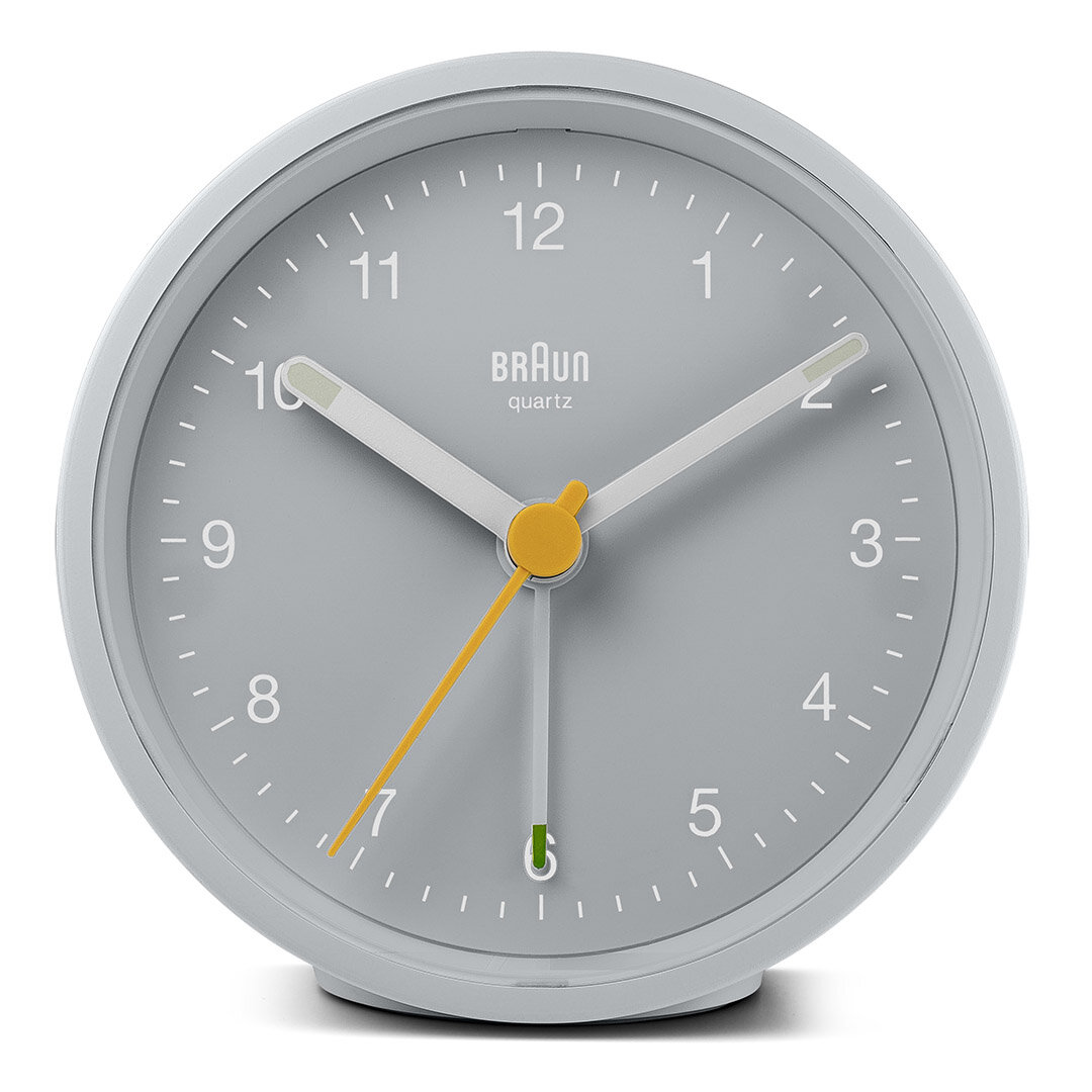 BRAUN BC12G GRİ KLASİK ANALOG ALARMLI MASA SAATİ