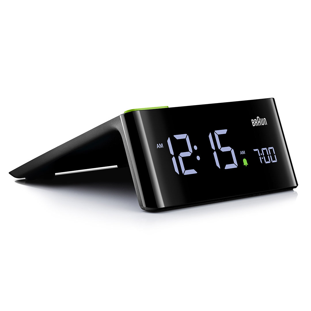 BRAUN BC16BEU SİYAH VA LCD EKRAN DİJİTAL ALARMLI MASA SAATİ