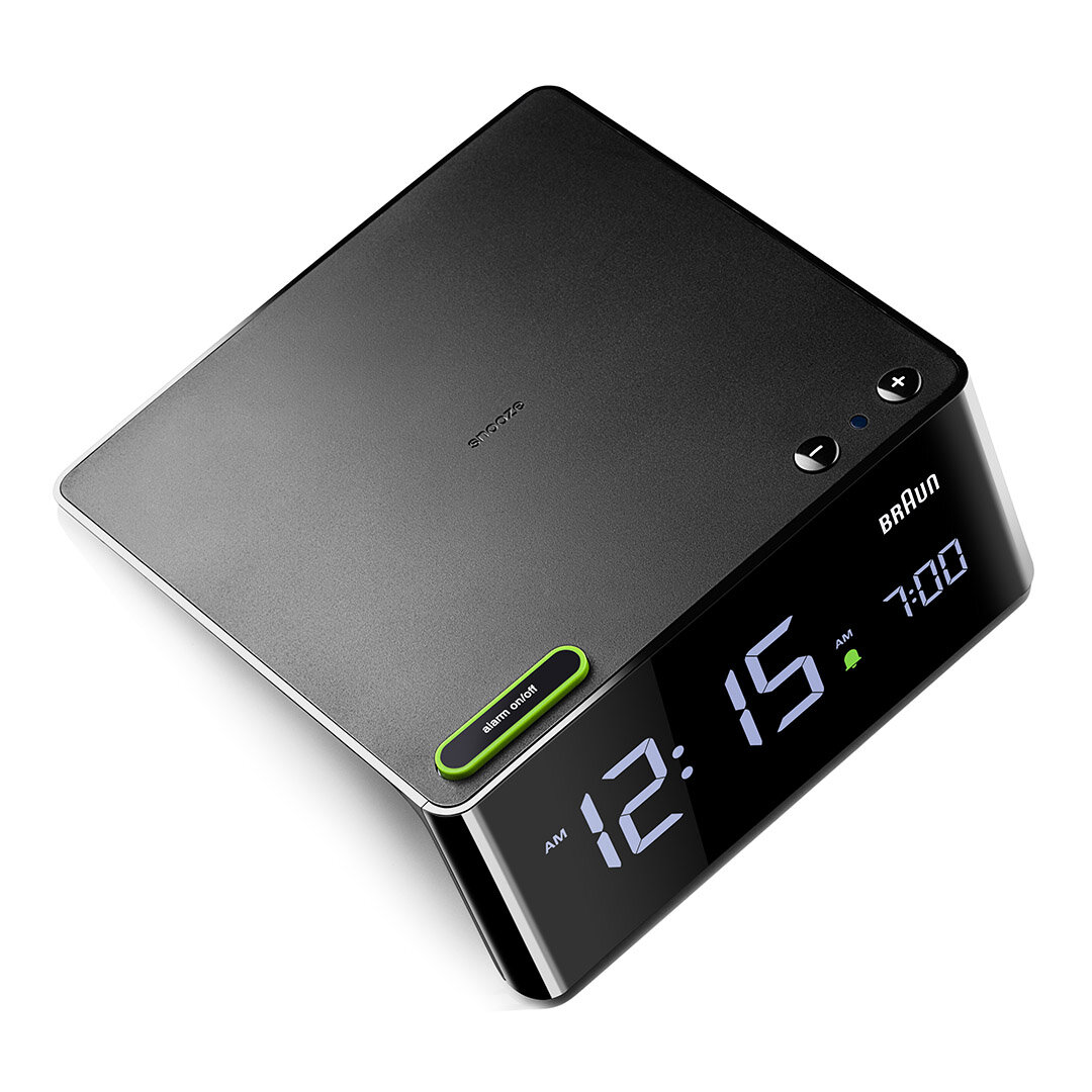 BRAUN BC16BEU SİYAH VA LCD EKRAN DİJİTAL ALARMLI MASA SAATİ