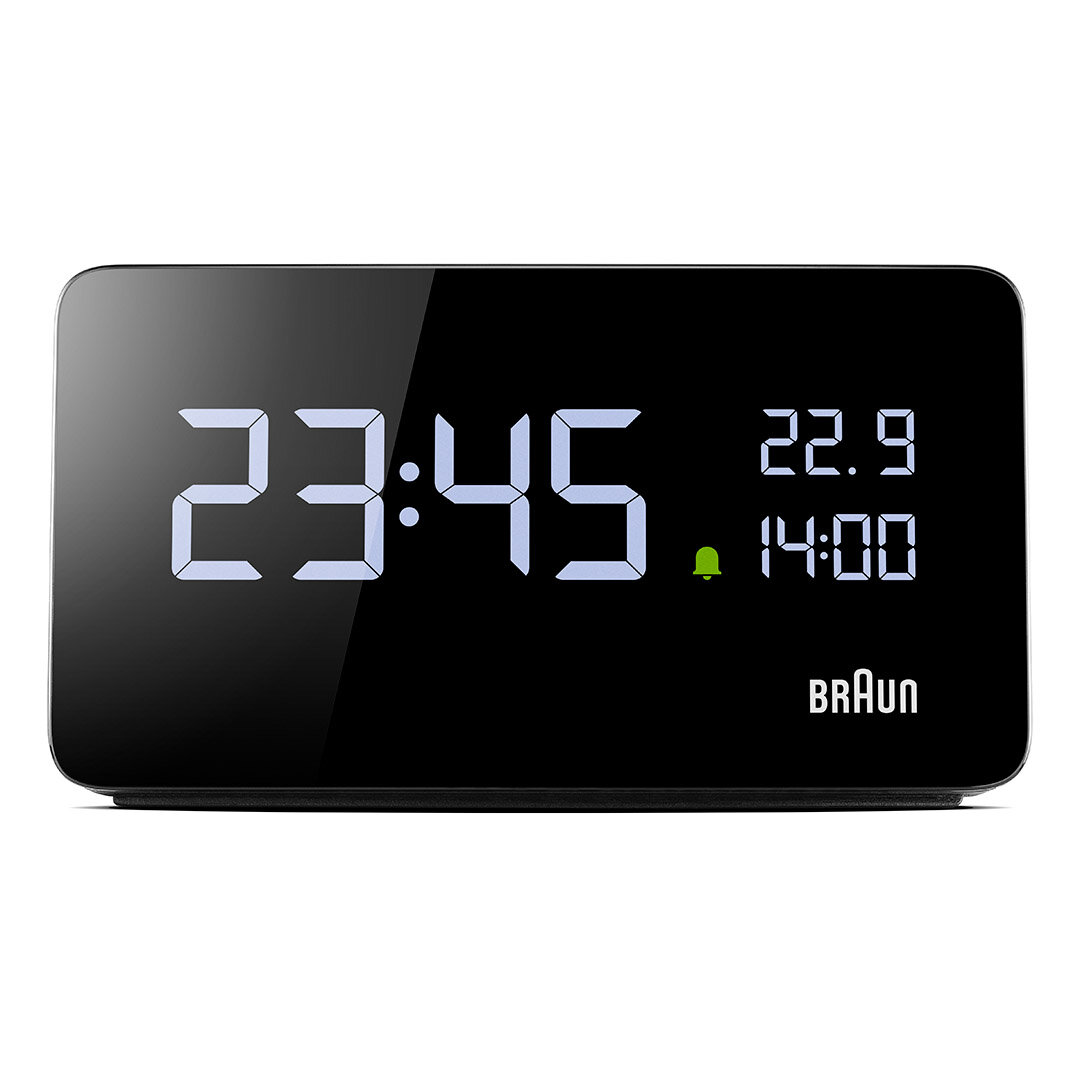 BRAUN BC20BEU SİYAH DİJİTAL ALARMLI MASA SAATi