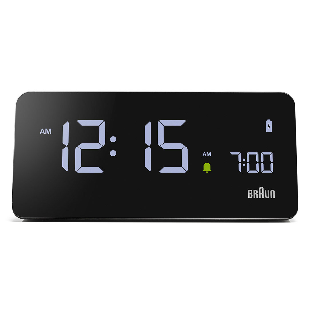 BRAUN BC21BEU SİYAH DİJİTAL KABLOSUZ ŞARJLI ALARMLI MASA SAATi