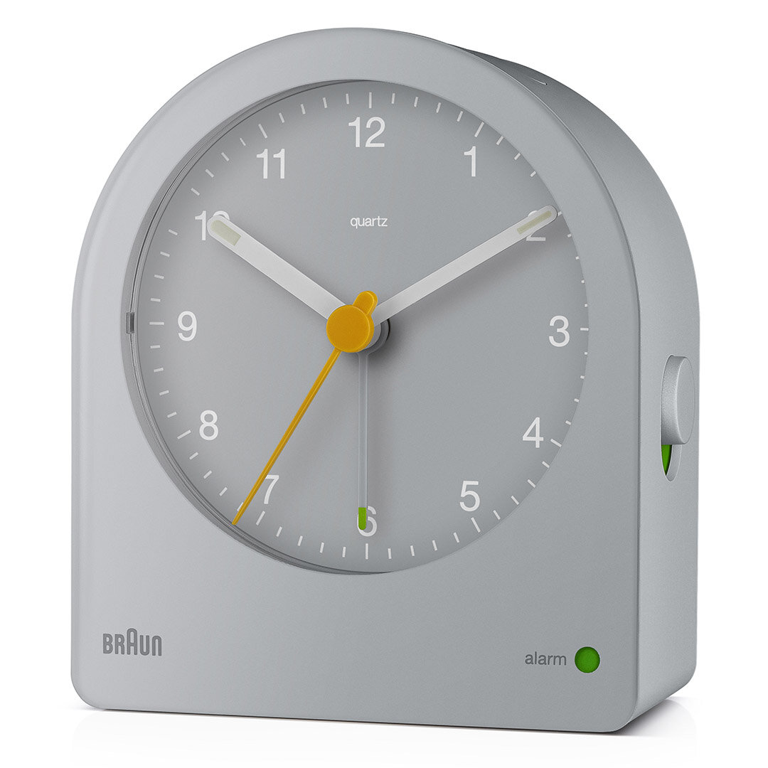 BRAUN BC22G GRİ KLASİK ANALOG ALARMLI MASA SAATİ