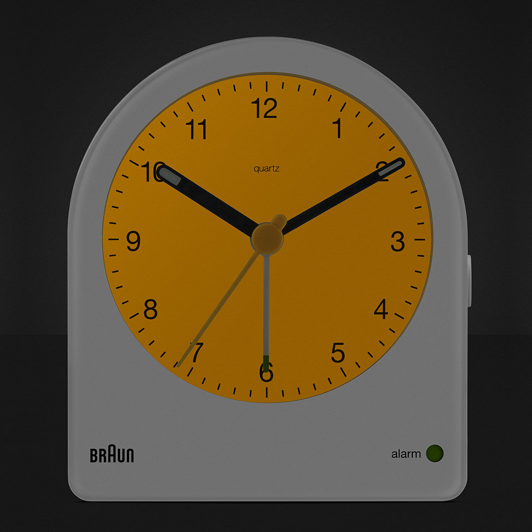 BRAUN BC22W BEYAZ KLASİK ANALOG ALARMLI MASA SAATİ