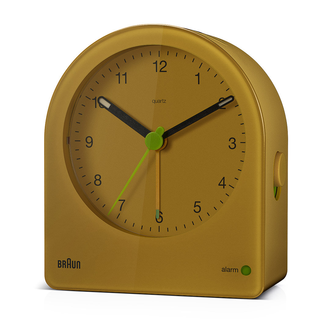 BRAUN BC22Y SARI KLASİK ANALOG ALARMLI MASA SAATİ