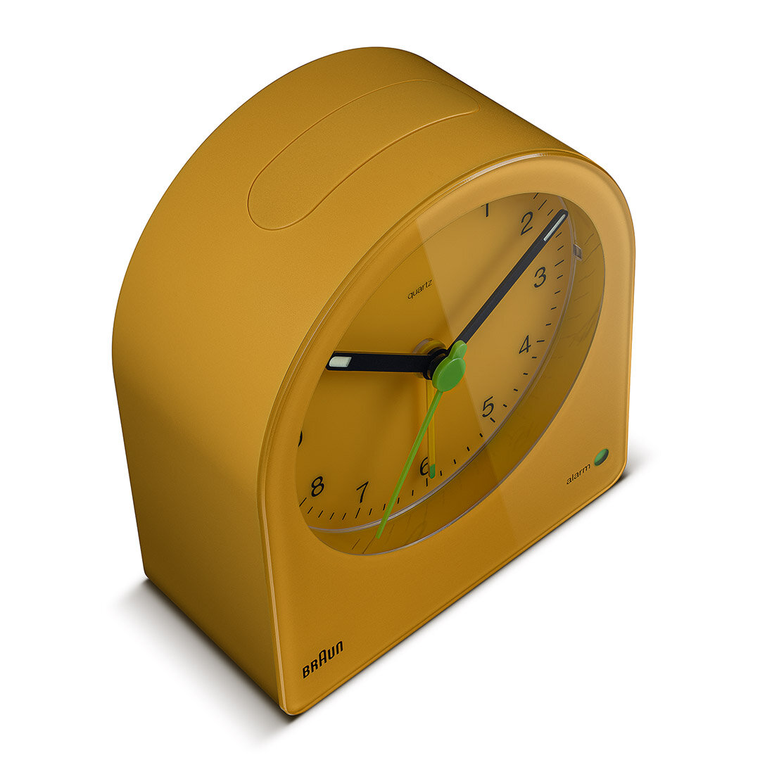 BRAUN BC22Y SARI KLASİK ANALOG ALARMLI MASA SAATİ