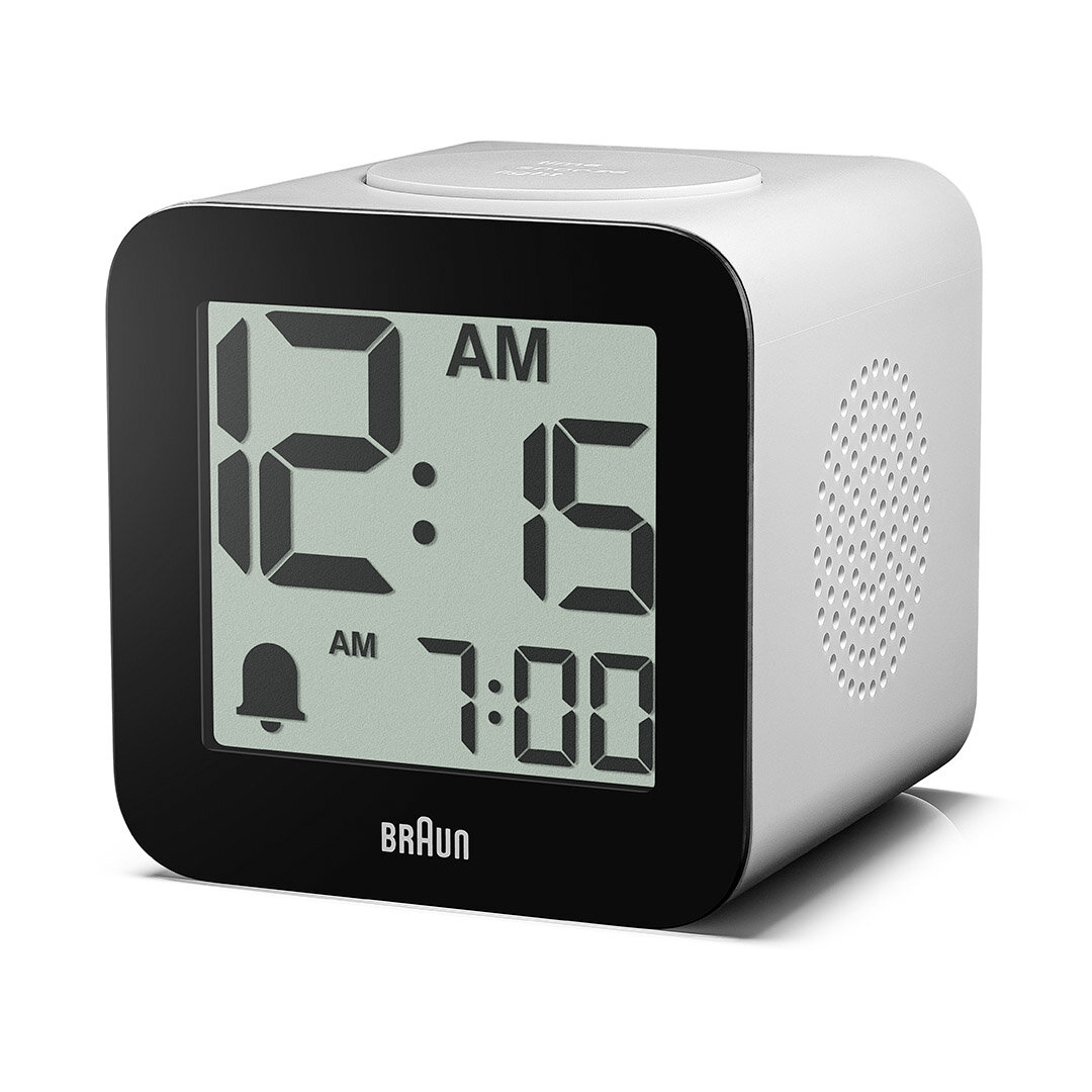 BRAUN BC25WP BEYAZ TIME SPEAKING DİJİTAL ALARMLI MASA SAATi