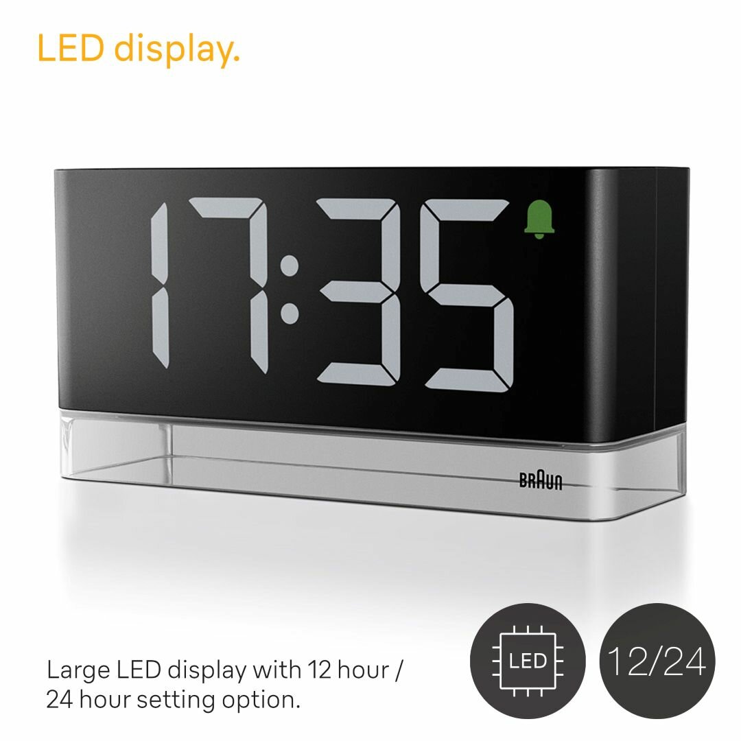 BRAUN BC27BEU LED DİJİTAL ALARMLI MASA SAATİ