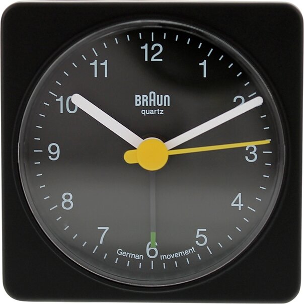 BRAUN BNC002BKBK ALARMLI MASA SAATİ SİYAH KARE