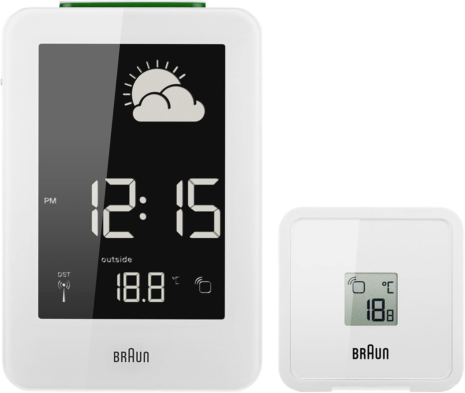BRAUN BNC013WH-RC HAVA İSTASYONLU MASA SAATİ BEYAZ