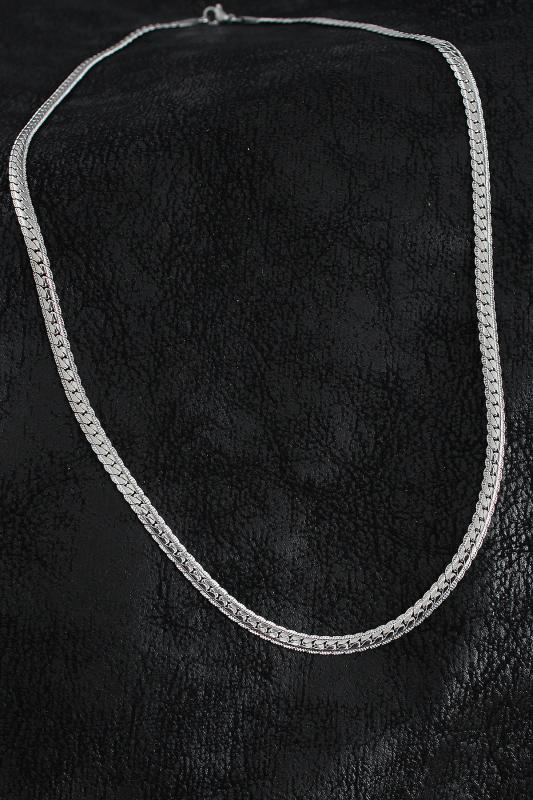 316L Çelik İşlemeli Ezme Zincir Model Gümüş Renk Erkek Kolye