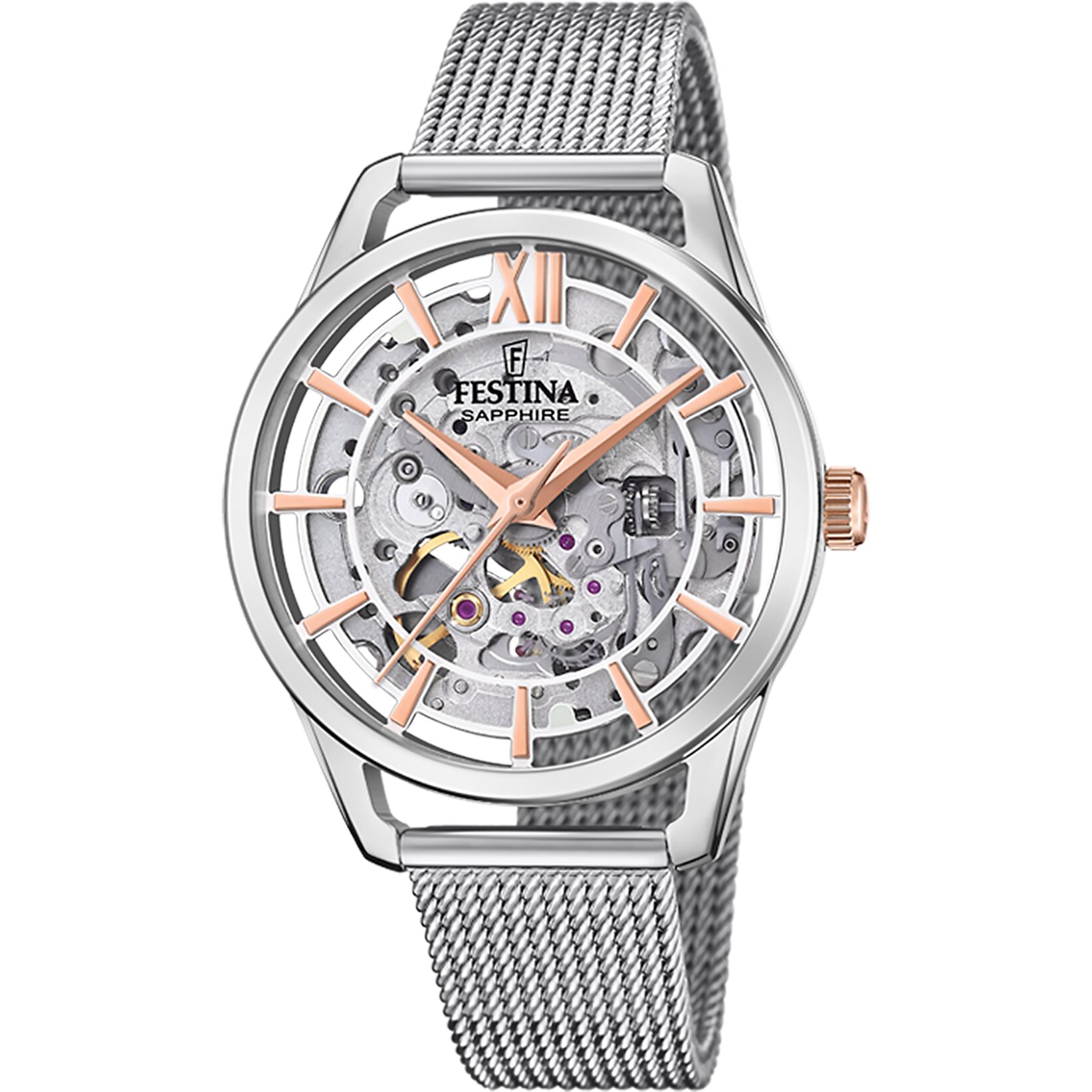 FESTINA F20627/1 AUTOMATIC SKELETON SAPPHIRE KADIN KOL SAATİ