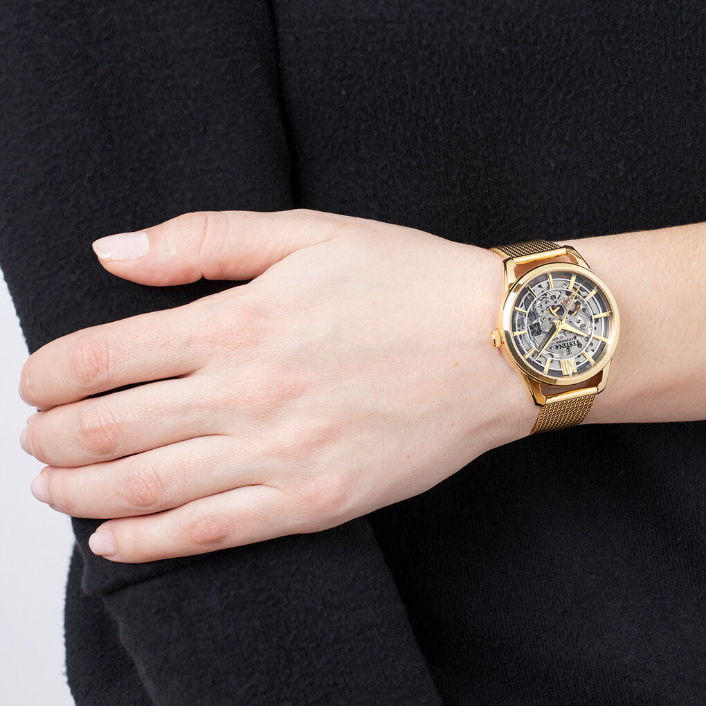 FESTINA F20629/1 AUTOMATIC SKELETON SAPPHIRE KADIN KOL SAATİ