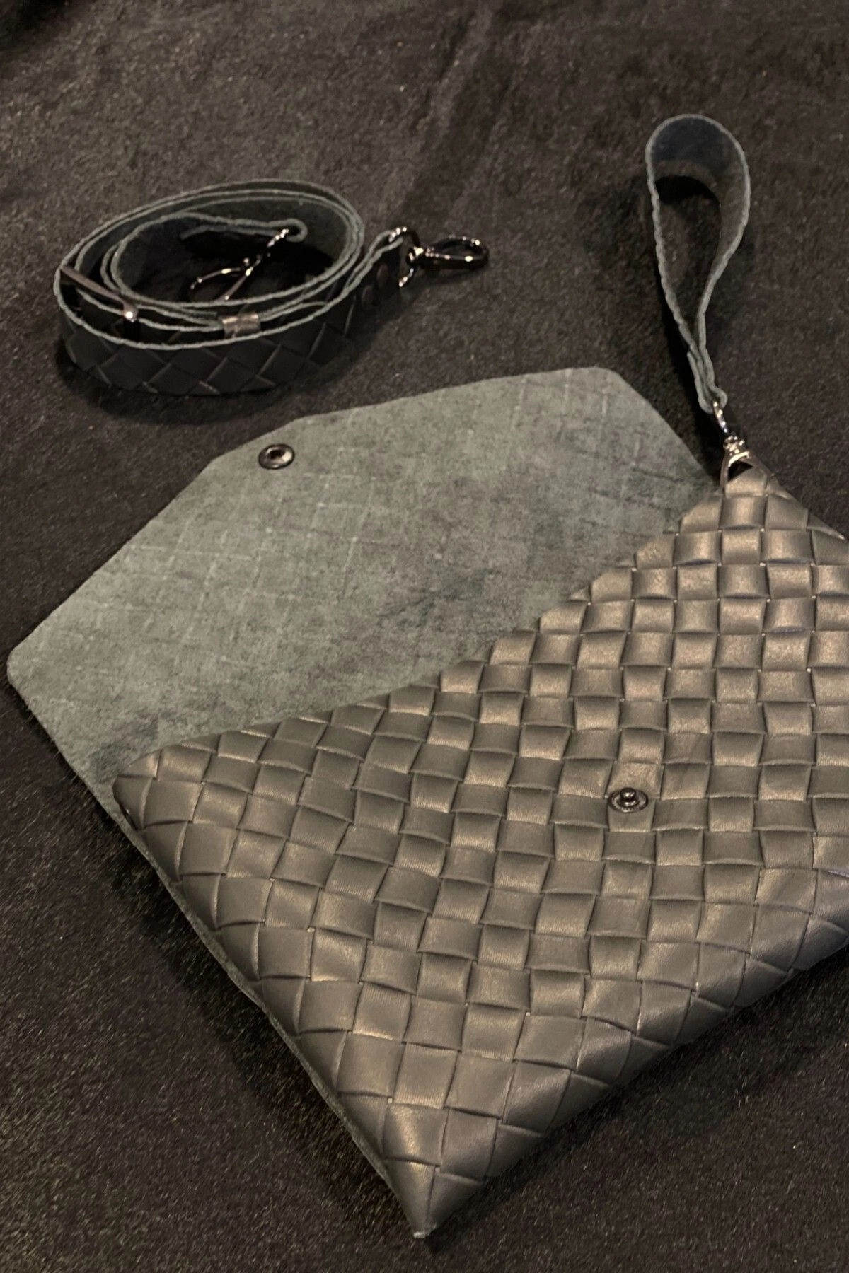 Kadın Çanta Omuz Askılı Hakiki Deri İnce Bilek Askılı Clutch Çanta