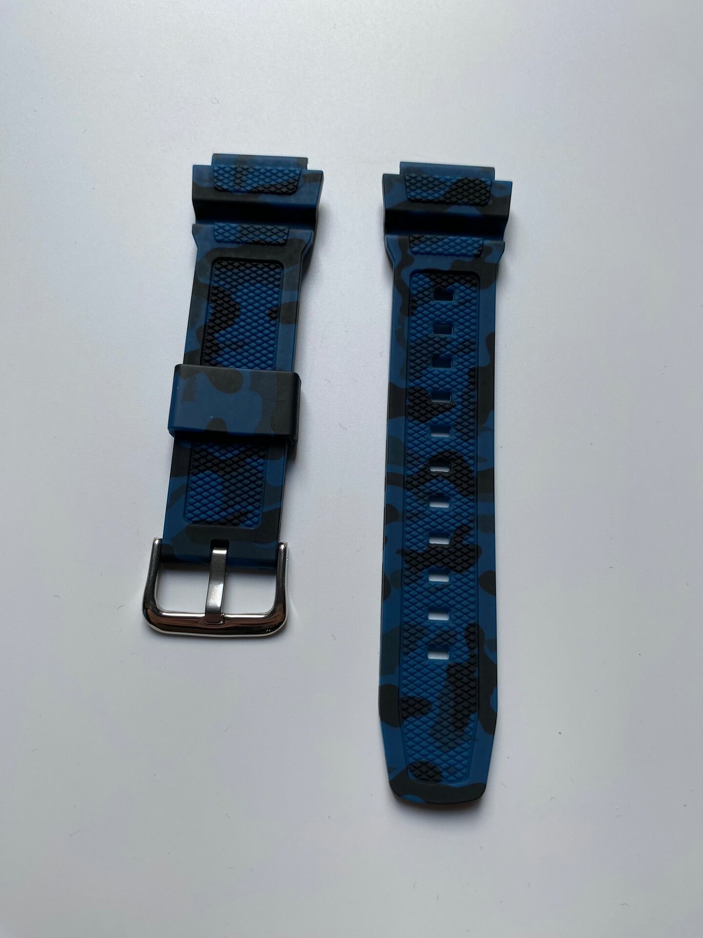 CK-2723BE CASIO AE-1400 UYUMLU MAVİ KAMUFLAJ KORDON