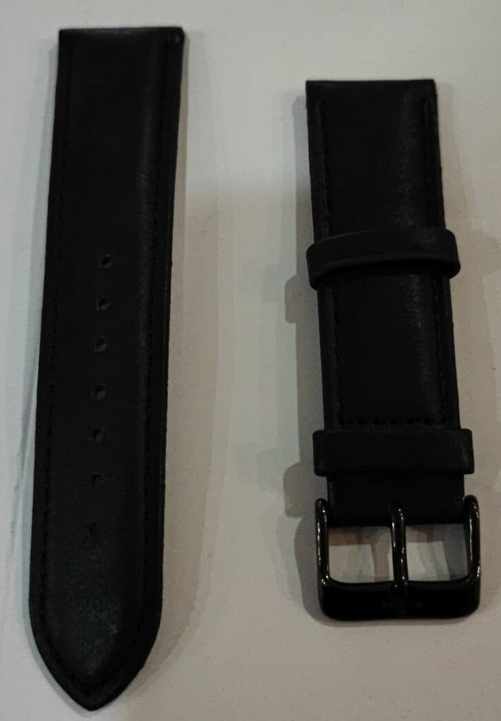 WICKERS 22 MM SİYAH DERİ KORDON