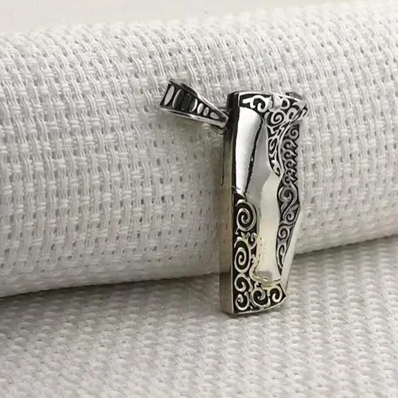 Gümüş Çift Figürlü Erkek Kolye Ucu