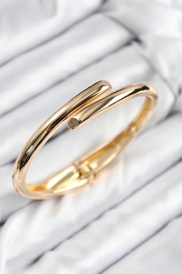 Pirinç Kesik Model Gold Renk Kadın Kelepçe