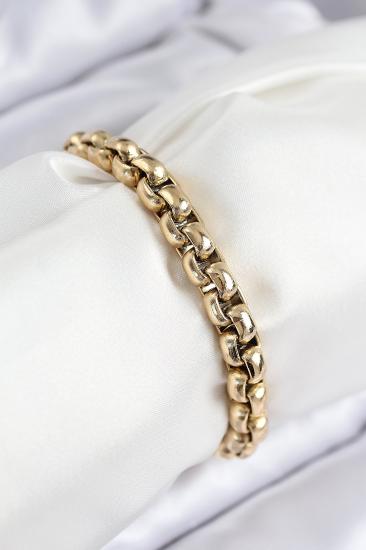 316L Çelik Halat Zincir Model Gold Renk Kadın Bileklik