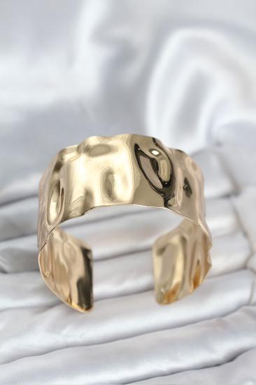 Pirinç Gold Renk Levha Model Kadın Bileklik