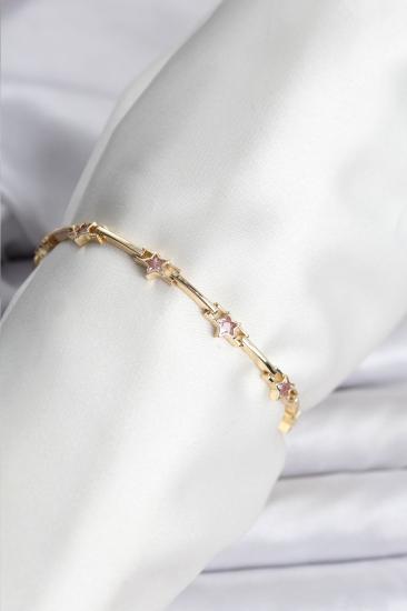 Yıldız Model Gold Renk Pirinç Bileklik