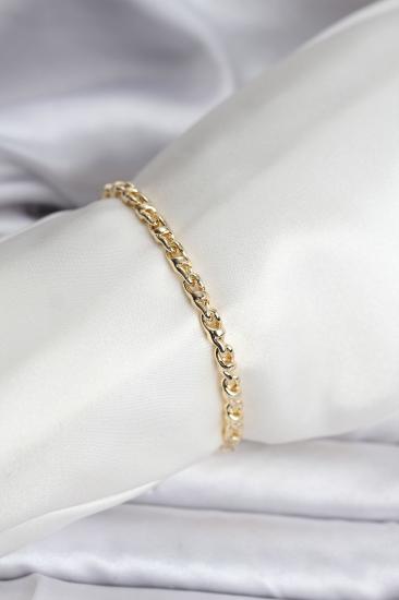 14K Gold Renk Kaplama Zincir Model Kadın CM Bileklik