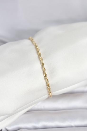 CM 14K Gold Renk Burgu Model Kadın Bileklik
