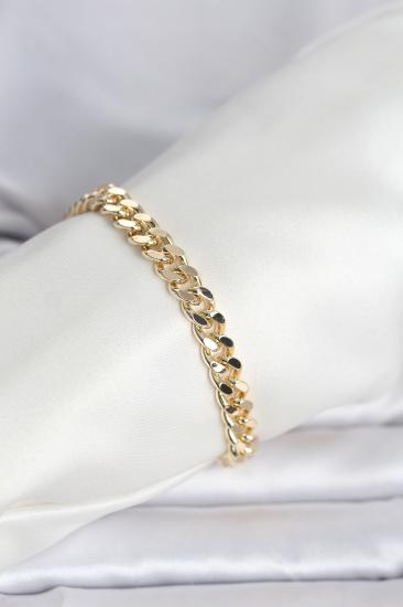 CM 14K Gold Renk Ezme Kalın Zincir Model Kadın Bileklik