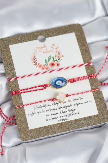 Marteniçka Bileklik 3’lü Yonca ve Nazarlı Model