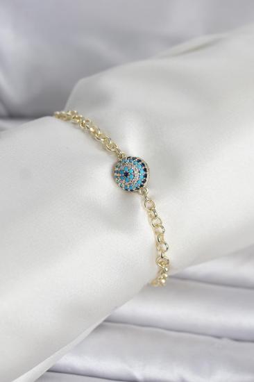 Pirinç Gold Renk Nazar Model Kadın Bileklik