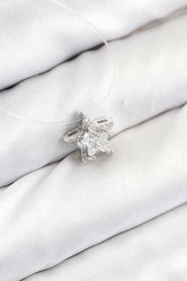 Misineli Yıldız Model Gümüş Renk Hayalet Kolye