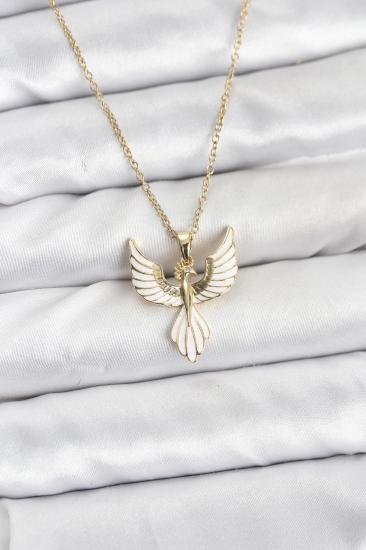 316L Çelik Zincir Gold Renk Anka Kuşu Model Kadın Kolye