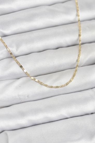 CM 14K Gold Renk Ezme Zincir Model 60 cm Kadın Kolye