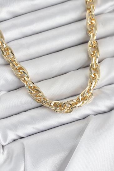 CM Kalın Burgu Model Gold Renk 60 cm Kadın Kolye