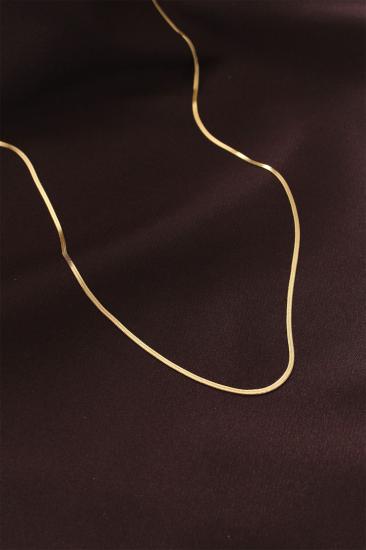 Çelik Gold Renk 60 cm İnce İtalyan Zincir Kolye