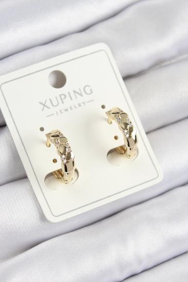 Xuping Zirkon Taşlı Halka Model Gold Renk Kadın Küpe