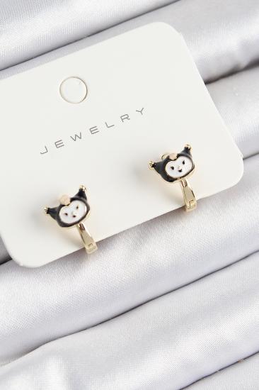 Pirinç Kuromi Model Gold Renk Çocuk Küpe