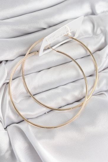 Pirinç Halka Model Gold Renk Kadın Küpe