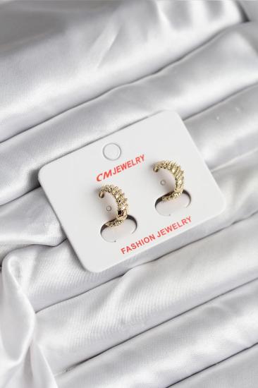 14K Gold Renk Kaplama CM Kadın Küpe